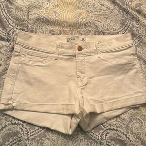 White Jean shorts